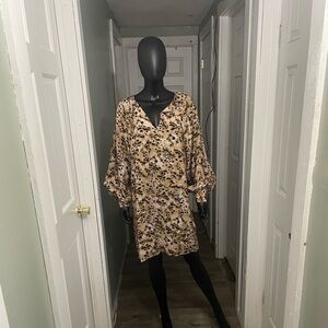 Banana Republic Leopard Print Long Sleeve Dress